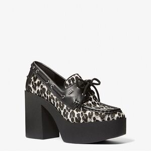Brand new Michael Kors Cameron women Platform Loafers – Leopard Print 9!